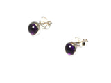 Purple AMETHYST Round Sterling Silver Gemstone Stud Earrings 925 - 5 mm - Gift Boxed