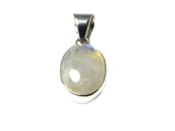 Oval MOONSTONE Sterling Silver 925 Gemstone Pendant