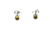 Round CITRINE Sterling Silver 925 Gemstone Stud Earrings - 5 mm
