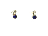 LAPIS LAZULI Sterling Silver 925 Gemstone Earrings / Studs - 4 mm