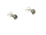 Fiery Round MOONSTONE Sterling Silver Gemstone Stud Earrings 925 - 5 mm