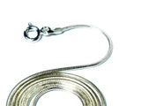 22"(56 cm) Sterling Silver Snake Necklace - 1.2 mm