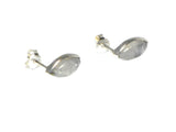 Fiery MOONSTONE Marquise Sterling Silver Gemstone Stud Earrings 925 - 5 x 10 mm