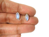 MOONSTONE Marquise Sterling Silver Gemstone STUD / Earrings 925 