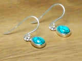 Blue Teardrop TURQUOISE Sterling Silver 925 Gemstone Drop Earrings