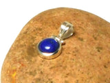 Round Blue LAPIS LAZULI Sterling Silver 925 Gemstone Pendant