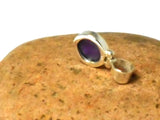 Round Purple AMETHYST Sterling Silver 925 Gemstone Pendant