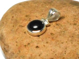 Round Shaped Black ONYX Sterling Silver 925 Gemstone Pendant