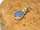 Fiery Oval Australian OPAL Sterling Silver 925 Gemstone Pendant