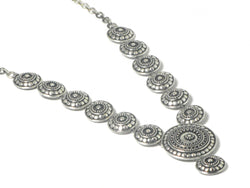 Sterling Silver 925  Tribal Design Necklace -  UK Hallmarked
