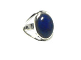 Blue Oval LAPIS LAZULI Sterling Silver Gemstone Statement Ring 925