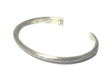 Adjustable  Unisex  925 Sterling Silver Bangle - UK Hallmark - (SBN230318)