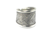 Handmade Adjustable 925 Sterling Silver Ring - Size O - UK Hallmarked - (SSR2303184)
