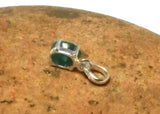 Small Green Oval EMERALD Sterling Silver 925 Gemstone Pendant