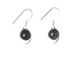 Purple Oval AMETHYST Sterling Silver Gemstone Earrings 925