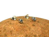 Round LABRADORITE Sterling Silver Gemstone Stud Earrings 925 - 3 mm