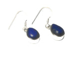 Blue Teardrop LAPIS LAZULI Sterling Silver Gemstone Earrings 925