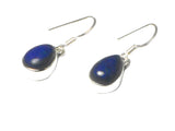 Blue Teardrop LAPIS LAZULI Sterling Silver Gemstone Earrings 925