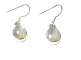 Fiery MOONSTONE Pear Shaped Sterling Silver Gemstone Earrings 925 - (MSER2903181)