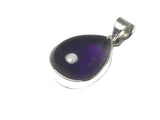 Purple Teardrop AMETHYST Sterling Silver 925 Gemstone Pendant