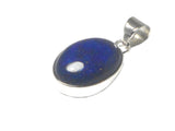 Blue Oval LAPIS LAZULI Sterling Silver 925 Gemstone Pendant - (LLPT2003181)