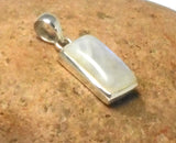 Rectangular MOONSTONE Sterling Silver 925 Gemstone Pendant