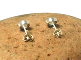 Round Aquamarine Sterling Silver 925 Gemstone Stud Earrings - 6 mm