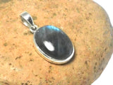 Fiery Oval LABRADORITE Sterling Silver 925 Gemstone Pendant