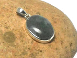 Oval Green Moss Agate Sterling Silver 925 Gemstone Pendant
