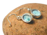 Oval Blue LARIMAR Sterling Silver 925 Gemstone Earrings