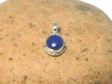 Small Oval Blue Lapis Lazuli Sterling Silver 925 Gemstone Pendant