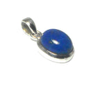 Small Blue Oval LAPIS LAZULI Sterling Silver 925 Gemstone Pendant