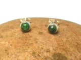 Green EMERALD Sterling Silver 925 Gemstone Stud Earrings - 5 mm - Gift Boxed