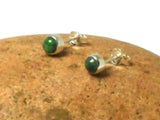 Green EMERALD Sterling Silver 925 Gemstone Stud Earrings - 5 mm - Gift Boxed