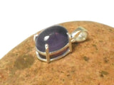 Purple Oval AMETHYST Sterling Silver 925 Gemstone Pendant
