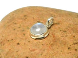 Small Round MOONSTONE Sterling Silver 925 Gemstone Pendant