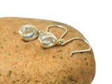 Blue Topaz Oval Shaped Sterling Silver Gemstone Drop Dangle Earrings 925