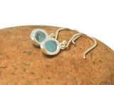 Blue Oval Smithsonite Sterling Silver 925 Gemstone Drop Dangle Earrings