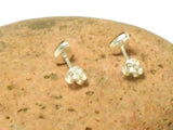 Green AMBER Sterling Silver Gemstone Teardrop Stud Earrings 925  - 6 x 8 mm  (ARST02101811