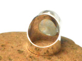 Oval Moonstone Sterling Silver 925 Gemstone Ring - Size T