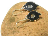 Fiery Oval MOONSTONE Sterling Silver Gemstone Earrings 925