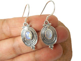 Fiery Oval MOONSTONE Sterling Silver Gemstone Earrings 925