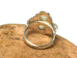 Fiery Grade 'A' Moonstone Sterling Silver 925 Gemstone Ring - Size O