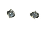 Fiery Round MOONSTONE Sterling Silver Gemstone Stud Earrings 925 - 5 mm