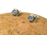 Round Shaped MOONSTONE Sterling Silver Stud Earrings 925 - 5 mm