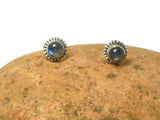 Fiery LABRADORITE Round Shaped Sterling Silver Gemstone Stud Earrings 925-5 mm