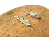 Round shaped MOONSTONE Sterling Silver 925 Gemstone Earrings 925