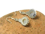 Fiery Round shaped MOONSTONE Sterling Silver 925 Gemstone Earrings 925