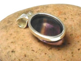 Oval Fluorite Sterling Silver 925 Gemstone Pendant