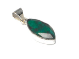 Green Marquise shaped EMERALD Sterling Silver 925 Gemstone Pendant
